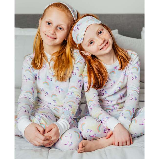 The Organic Long Sleeve Pajama Set, Unicorns and Rainbows - Pajamas - 4