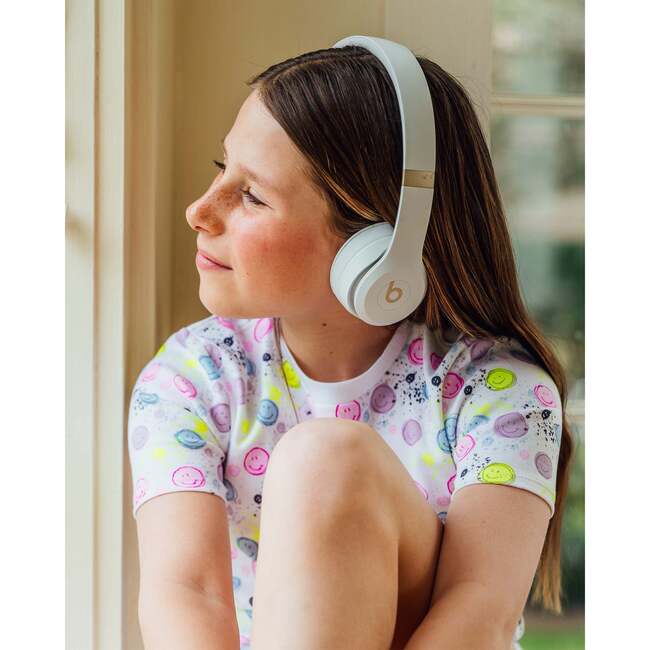 The Organic Short Sleeve Pajama Set, Smile - Pajamas - 4