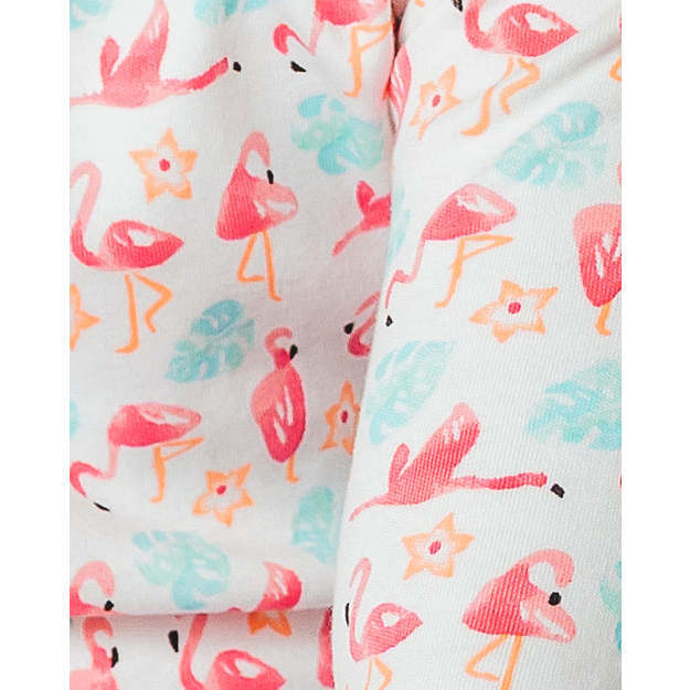 The Organic Long Sleeve Pajama Set, Flamingos - Pajamas - 4