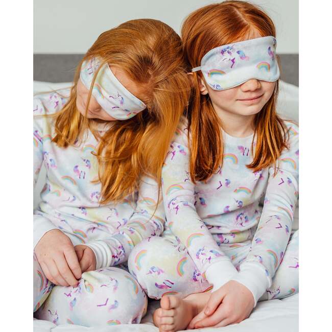 The Organic Long Sleeve Pajama Set, Unicorns and Rainbows - Pajamas - 5