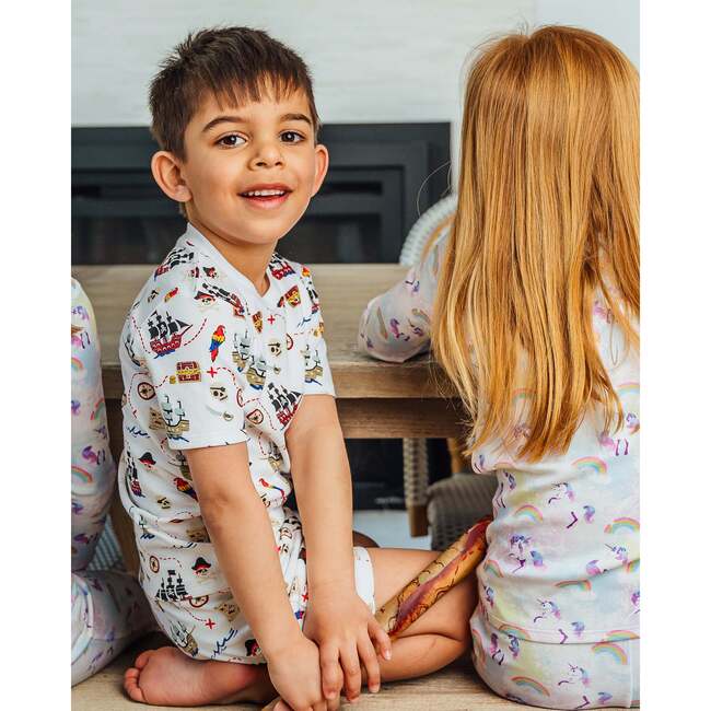 The Organic Short Sleeve Pajama Set, Ahoy Mates - Pajamas - 3