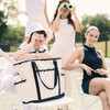 Scalloped Tennis Tote, Navy - Bags - 2