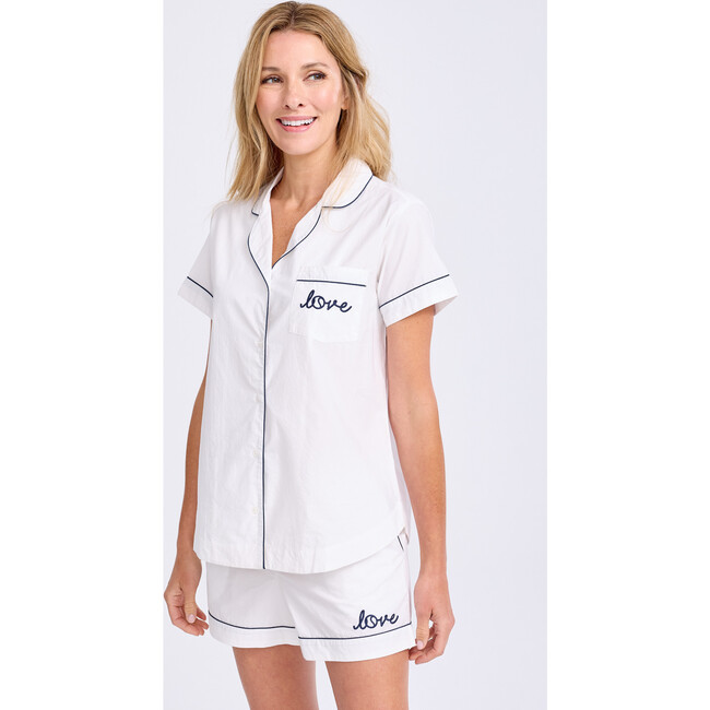 Women's Short Pajama Set, Love Stitched - Pajamas - 5