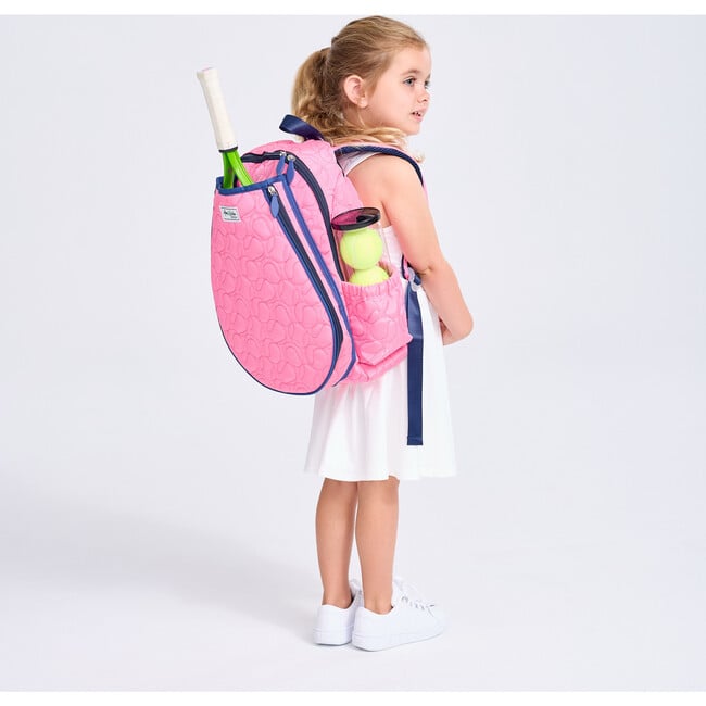 Little Love Tennis Backpack, Quilted Pink Tennis Balls