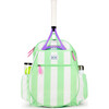 Junior Love Tennis Backpack, Mint/White Cabana Stripe - Backpacks - 1 - thumbnail
