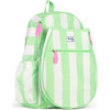 Junior Love Tennis Backpack, Mint/White Cabana Stripe - Backpacks - 4