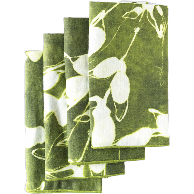 Porto Print in Olive Napkin, Set of 4