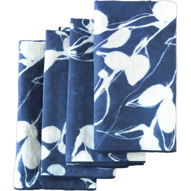 Porto Print in Indigo Napkin, Set of 4 - Tabletop - 1