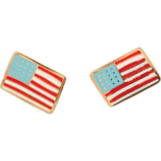American Flag Stud Earring