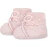 Organic Sweater Bonnet and Bootie 2-Piece Set, Pale Pink Bonnet Set - Mixed Apparel Set - 2