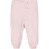 Organic Long Sleeve Scallop Edge Cardigan & Legging Sweater Set, Pale Pink Seed Stitch - Mixed Apparel Set - 2