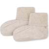 Organic Sweater Bonnet and Bootie 2-Piece Set, Light Oatmeal Bonnet Set - Mixed Apparel Set - 2