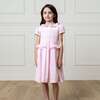Organic Puff Sleeve Smocked Party Dress with Ruffle Collar, Pale Pink - Dresses - 3