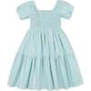 Linen Smocked Short Bubble Sleeve Dress, Tea Room Floral - Dresses - 1 - thumbnail