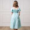 Linen Smocked Short Bubble Sleeve Dress, Tea Room Floral - Dresses - 5