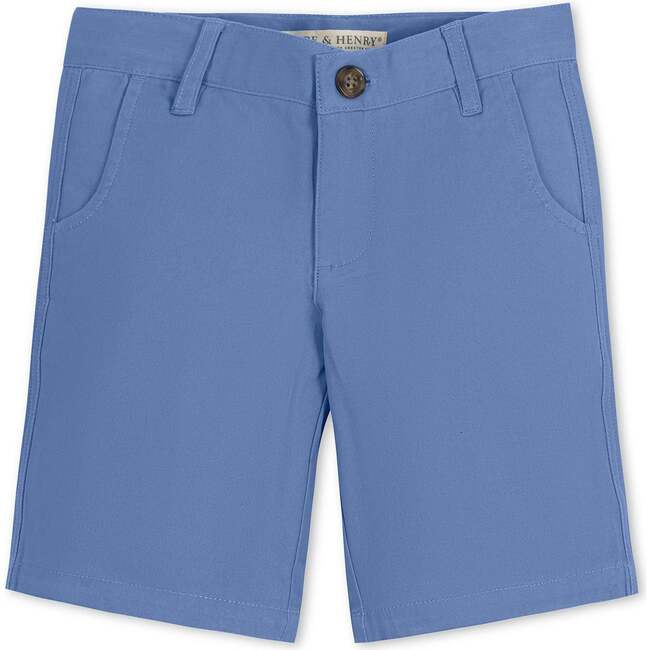 Organic Uniform Stretch Chino Short, Coastal Blue