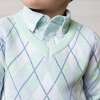 Organic Long Sleeve Fine Gauge V-Neck Sweater, Coastal Cottage Argyle - Sweaters - 4
