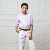 Organic Stretch Poplin Long Sleeve Button Down Shirt, Pink Petal Plaid - Button Downs - 3