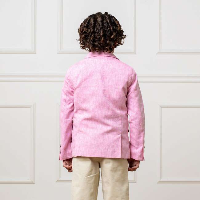 Linen Suit Jacket, Rose Linen - Blazers & Sport Coats - 5