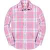 Linen Long Sleeve Button Down Shirt, Tea Room Pink Plaid - Button Downs - 1 - thumbnail
