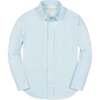 Organic Long Sleeve Seersucker Button Down Shirt, Mint Seersucker - Button Downs - 1 - thumbnail