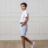 Organic Seersucker Short, Classic Blue Gingham - Shorts - 3