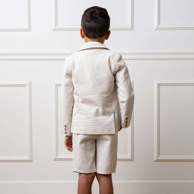 Organic Seersucker Short, Tonal Tan Seersucker - Shorts - 5