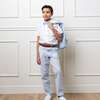 Organic Seersucker Suit Pant, Classic Blue Gingham - Pants - 5