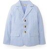 Organic Classic Seersucker Suit Jacket, Blue Seersucker - Blazers & Sport Coats - 1 - thumbnail