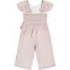 Organic Flutter Sleeve Pintuck Jumpsuit, Vintage Petal Ditsy - One Pieces - 2