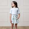 Pull-On Cinched Waist Linen Short, Coastal Cottage Floral - Shorts - 3