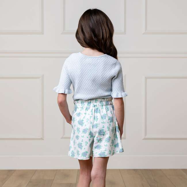 Pull-On Cinched Waist Linen Short, Coastal Cottage Floral - Shorts - 5