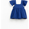 Woven Tunic, Blue - Blouses - 1 - thumbnail