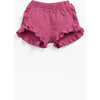 Woven Shorts, Burgundy - Shorts - 1 - thumbnail