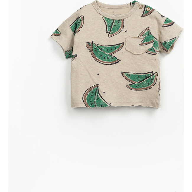 Baby Watermelon Print Tee, Beige