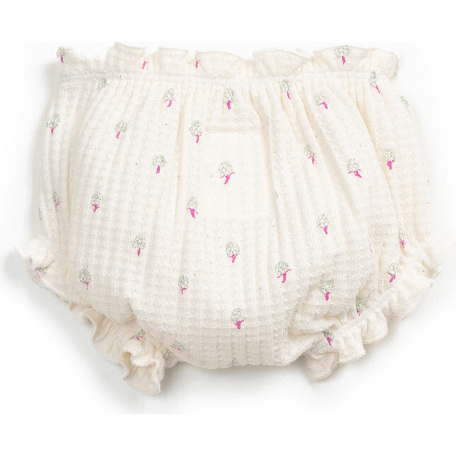 Waffle Knit Bloomer, Cream - Bloomers - 2