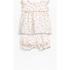 Tunic + Bubble Short Pear Print Lounge Set, Cream - Pajamas - 1 - thumbnail