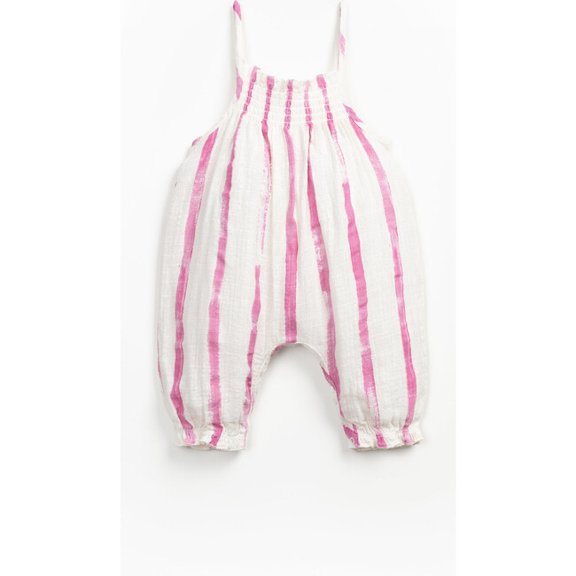 Striped Jumpsuit, White