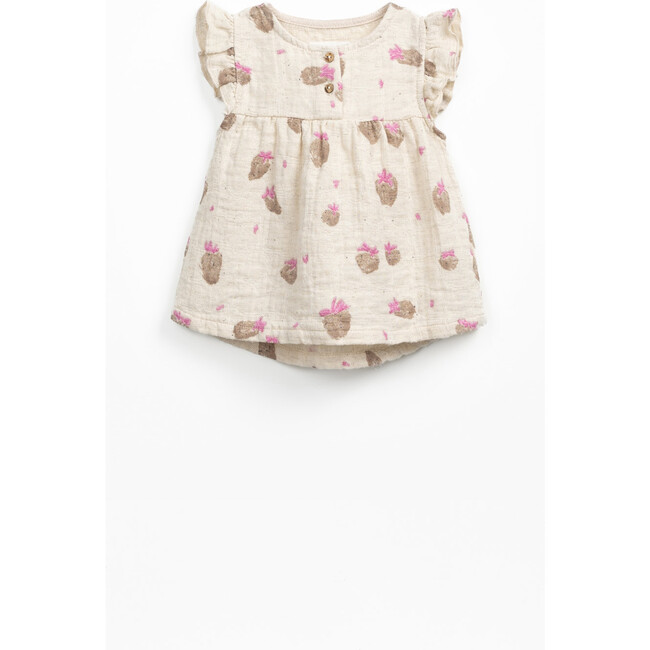 Strawberry Print Tunic, Beige