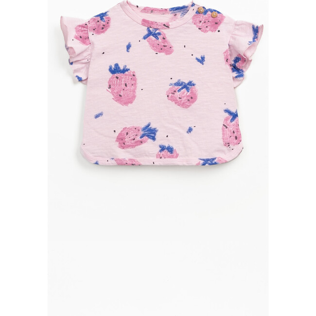 Strawberry Print Tee, Pink