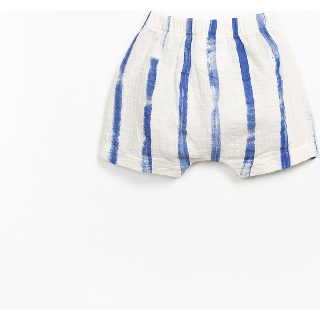 Striped Woven Shorts, White - Shorts - 2