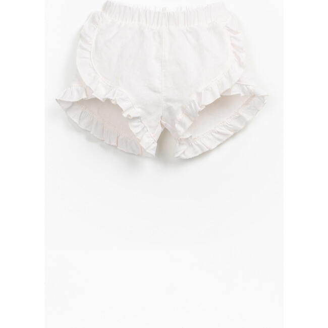 Ruffle Woven Shorts, Ivory