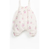 Strawberry Print Jumpsuit, White - Jumpsuits - 2