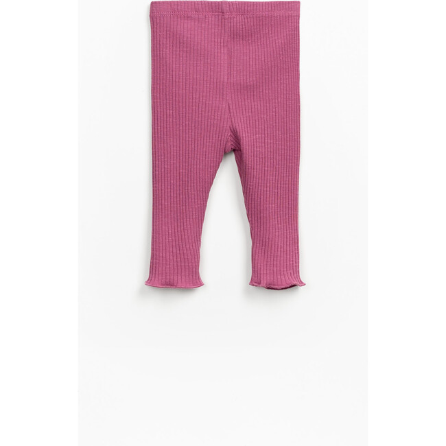 Ribbed Leggings, Burgundy - Leggings - 2