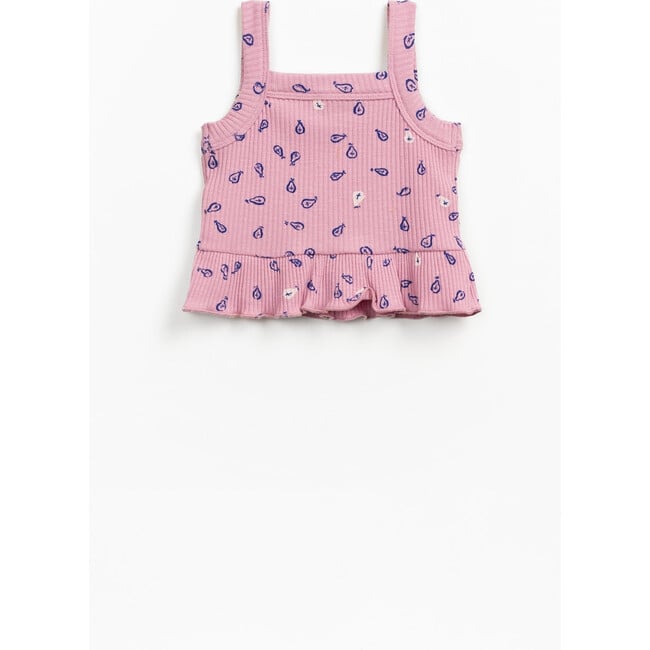 Pear Print Tee, Pink - T-Shirts - 2
