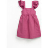 Peplum Hem Dress, Burgundy - Dresses - 1 - thumbnail