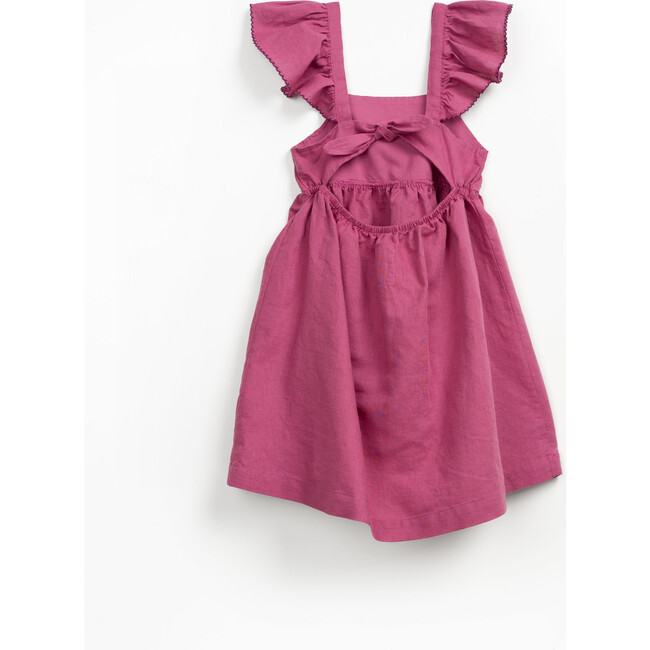 Peplum Hem Dress, Burgundy - Dresses - 2