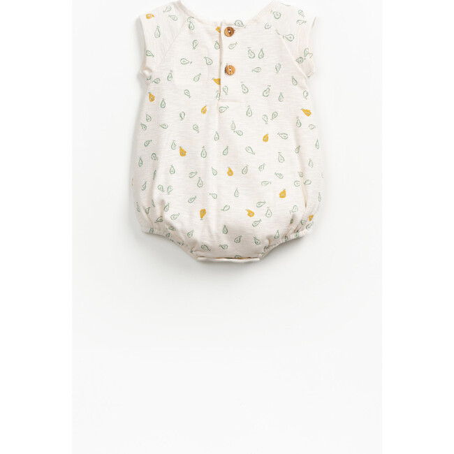 Pear Print Romper, Cream - Rompers - 2