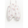 Orange Print Jumpsuit, White - Jumpsuits - 1 - thumbnail