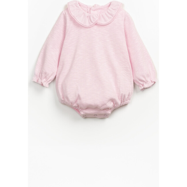 Long Sleeve Bubble Onesie, Pink